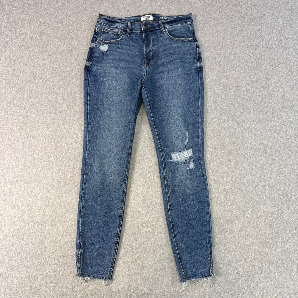 Kensie Jeans Blue Womens Size 27 Kelsey High Rise Skinny Distressed Vintage Luxe